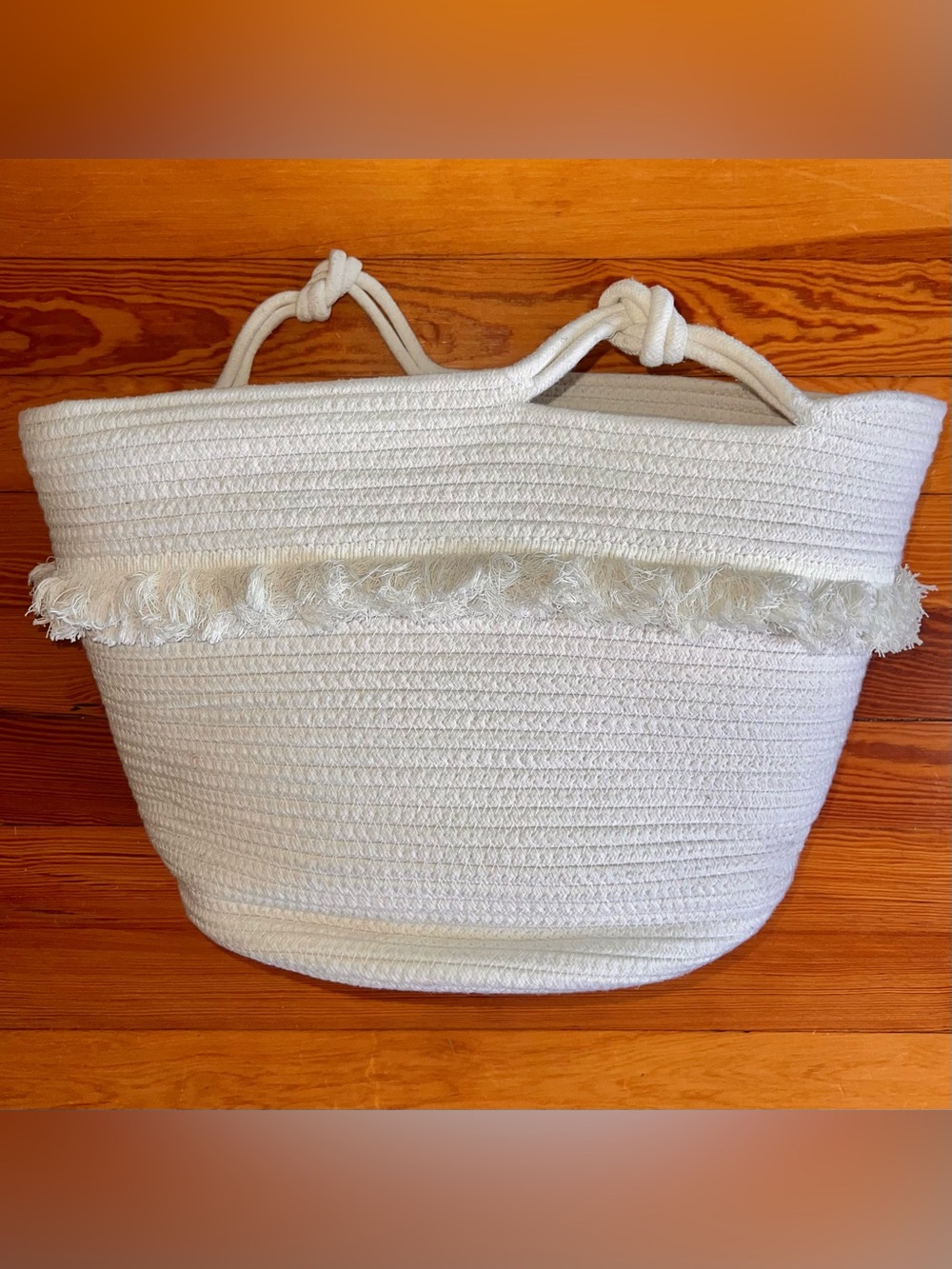 PILLOWFORT Fringe Rope Basket